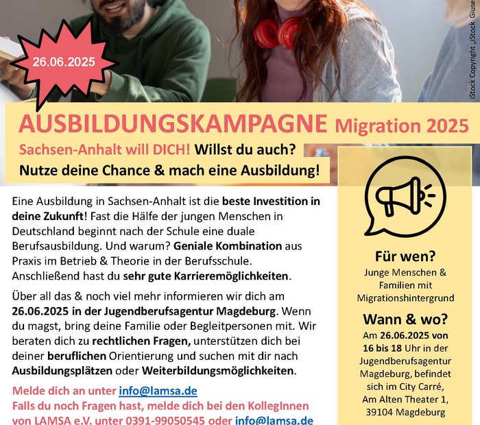 Flyer mit weitere Informationen zur Kampagne