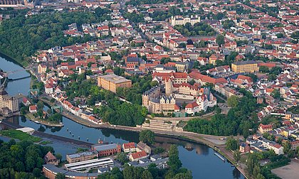 Bernburg von Oben fotografiert