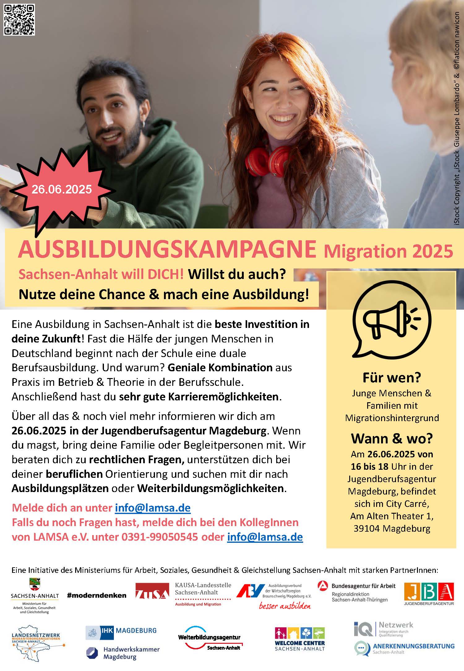 Flyer mit weitere Informationen zur Kampagne